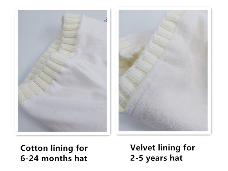 GZMM Baby Girls Boys Winter Hat Scarf Earflap Hood Scarves Skull Caps White - Image 4